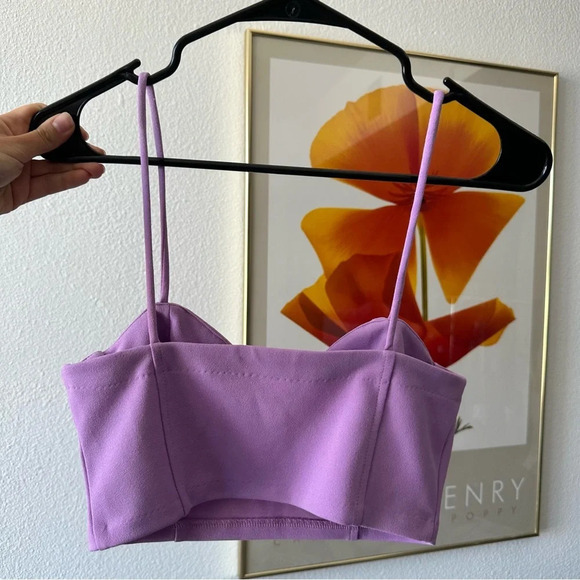 ZARA Purple Bustier Top xs - Picture 2 of 3